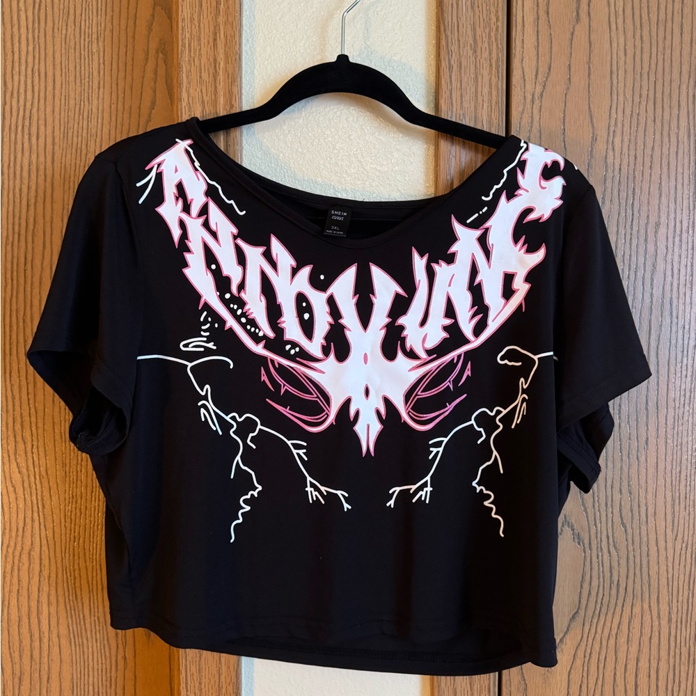 Shein Metal “Annoying” Crop Top